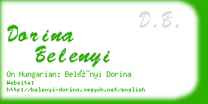 dorina belenyi business card